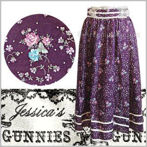 SOLD Vintage Gunne sax Jessica McClintock Gold tag Cottage Prairie Skirt pockets
